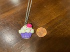 Girls Purple Cupcake Necklace W  Cherry On Top-2 Pack-nib