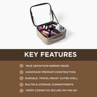 Portable Makeup Case With Mirror Travel Organizer Cosmetic Storage Box