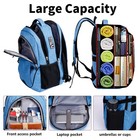 Anti Theft Travel Laptop Backpack With Lock Fits 17 Inch  Sky Blue
