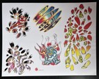 Tattoo Flash - Akj - 24 Vintage Color Sheets