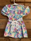 Vintage Floral  Dress Girls Size 4 Garden Party Pink