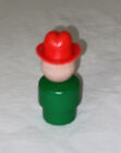 Vintage Fisher Price Little People Green Wood Farmer Cowboy Whoops Or Rare