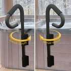 Smart Spa Supply Spa Handrail Skirt Mount Rust Free Powder Coated Aluminum Black