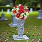 14in Red   White Artificial Roses For Cemetery  Grave  Home  Wedding