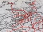 1924 Antique Reading Railway Map Vintage Reading Lines Railroad Map 3124