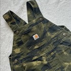 Carhartt Kids 4t Green Black Camo Overalls Shortalls Bibs Adjustable Snap Straps