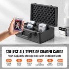 108 Psa Graded Card Storage Box 4 Slots Sports Card Holder Case Key Lock