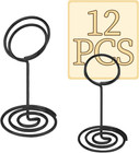 12 Pcs 3 35 Inch Black Table Number Holders  Metal Sign Holder