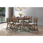 Set Of 2 Oscar Wood Counter Chairs  Walnut Finish  Modern Design For Kitchen
