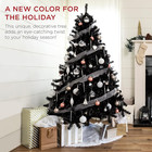 Best Choice Products 6ft Artificial Full Black Christmas Tree Seasonal Holiday D