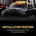 Amber white 54-led Emergency Light Bar Rooftop Double Side Strobe Warning Light