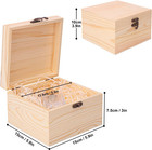 8 Pack Pine Plain Wooden Boxes  6  X 6  X 4  With Hinged Lid For Crafts