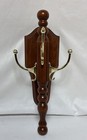 Vintage Amish Hand Made Wood Wall Tree Coat Hook Rack W  Turned Post 18 5 