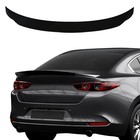  Trunk Lip Spoiler For Mazda 3 2019-2023 Sedan Rear V-style Glossy Black