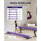 Uimoso 8ft Adjustable Gymnastics Balance Beam  6 7-22 3 Inch  Purple