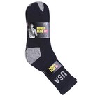 Black Crew Mens Socks For Work Ribbed Cotton Athletic Socks  Size 9-11 10-13 Usa
