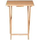 Mainstays Folding Tv Tray Table Dinner Portable Desk Natural 19x15x26 In New  