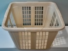 Vtg 1987 Rubbermaid Laundry Basket 3 4 Bushel Hamper 2972 Almond Made In Usa