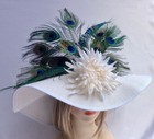 Kentucky Derby Hat Church Tea Party Hat With Wide Brim