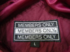 Vtg Members Only Bomber Jacket Mens Large Full Zipper Maroon Retro Pockets