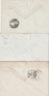 Egypt  Lot 3 Postal Stationery Envelopes used  Arr canc 
