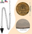 Jetec Wooden Pendulum Board Dowsing Divination Pendulum Witchcraft Altar Supplie