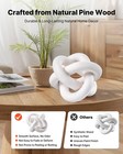 Wood Chain Link Decor  3 Link  Hand Carved Wooden Knot Decor  Coffee Table Decor