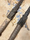Rare Set 2 Vintage Chinese Dao Sword Breaker Shaped Mace Long Jian Dragon Spine