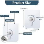 20pcs Heavy Duty Drill Free Adhesive Hooks For Hanging  No-trace Sticker 2 2 