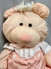 1986 Fisher Price Puffalump Stuffed Teddy Bear Nylon Plush Vintage W Clothes