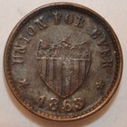1863 Patriotic Civil War Token  341 180