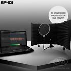 Recording Studio Microphone Isolation Shield With Vocal Pop Filter W  Desktop St