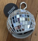 Bath   Body Works Silver Disco Ball Pocket Bac Holder Clip Keychain W Sound 70   s