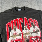 Vintage Chicago Bulls Shirt Mens Xl Black 90s Rap Tee 1996 Jordan Pippen Rodman