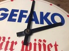 Gefako Beer Clock Vintage Advertising German Rare Mir Wiffet Was D leut Trenket
