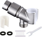 All Metal Handheld Shower Head Holder Brass Pivot Ball Joint Brushed Nickel