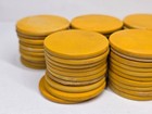 Set 90 Vintage Butterscotch Bakelite Catalin Poker Chips Solid Heavy Plain