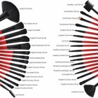 Makeup Brushes Set  Red  32 Pcs  Professional Cosmetic Kit With Storage Case G