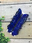 12 Large Feather Royal Blue Monarch Butterflies 5inch- Artificial Blue Butterfly