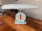 Antique Nursery Baby Scale  Hanson Model 3025  Mint Green   White  Usa Made