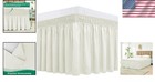 Seamless Ivory Dust Ruffle Bed Skirt For Queen Beds - Elegant 15  Drop Design