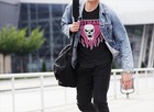 Bret Hart Ring Series Black Pink Skull Mens T-shirt