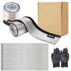 2 Pcs Heat Shroud Sleeve Aluminized Sleeving With Hook loop Closure 3 4  I d x