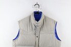Vtg 70s Streetwear Mens Large Distressed Reversible Duck Down Puffer Vest Jacket
