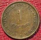 High Grade 1973 Portugal Mozambique One Escudo Coin-dec592