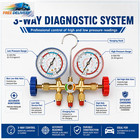 R410a Manifold Gauge Set  3 Way Ac Diagnostic Manifold Gauge Set For R410a R22 R