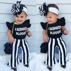 Toddler Kids Baby Girls Letter Tops Pants Kids Outfits Set Tracksuit Clothes