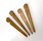 Oak Tent Pegs Set Of 4 Pieces - Historical Reenactment Primitive Camping Stakes