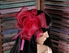 Flower And Feather Mesh Fascinator Hair Clip Headband Large Chic Statement