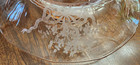 Vintage Pink Depression Glass Etched Frosted Console Bowl 10 